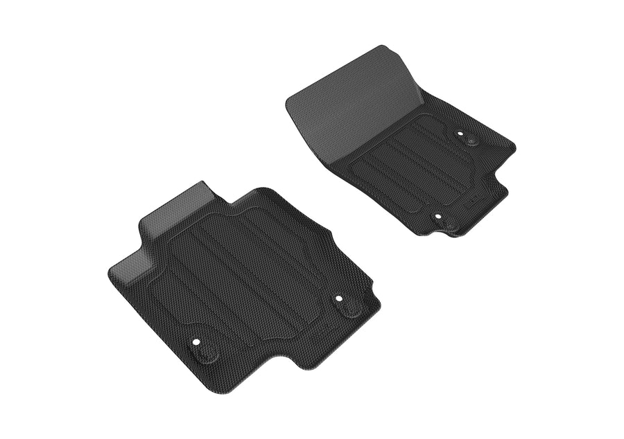 All-Weather Custom-Fit Floor Mats for Mercedes-Benz Gle-Class 2020-2021 with Non-Slip Backing - Black - 1st Row