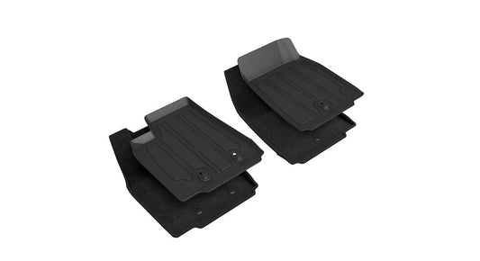 All-Weather Custom-Fit Floor Mats for Tesla Model X 2016-2021 with Non-Slip Backing - Black - 1st Row