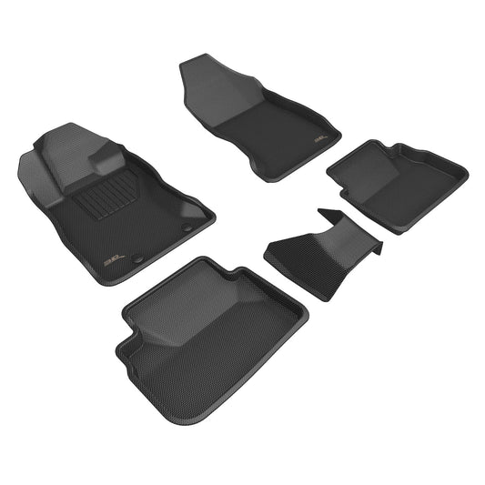 All-Weather Custom-Fit Floor Mats for Subaru Wrx 2022-2025 with Non-Slip Backing - Black - 2nd Row