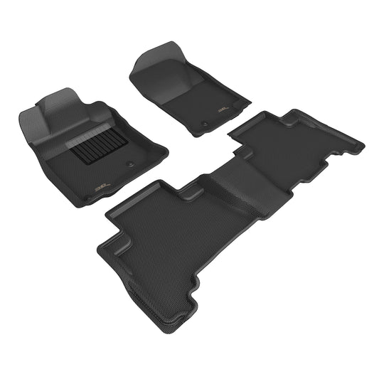 All-Weather Custom-Fit Floor Mats for Toyota 4 Runner 2014-2024 with Non-Slip Backing - Black - 1st Row 2nd Row