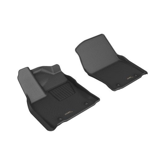 All-Weather Custom-Fit Floor Mats For Toyota Tundra Crewmax 2022-2026 / Toyota Sequoia 2023-2026 With Non-Slip Backing - Black - 1St Row