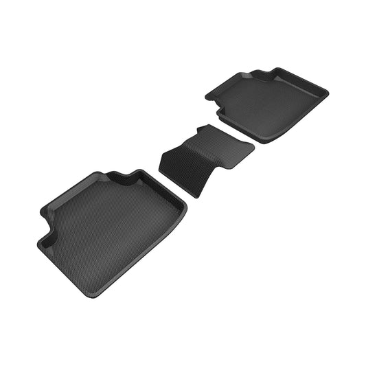 All-Weather Custom-Fit Floor Mats for Volkswagen Taos 2022-2024 with Non-Slip Backing - Black - 2nd Row