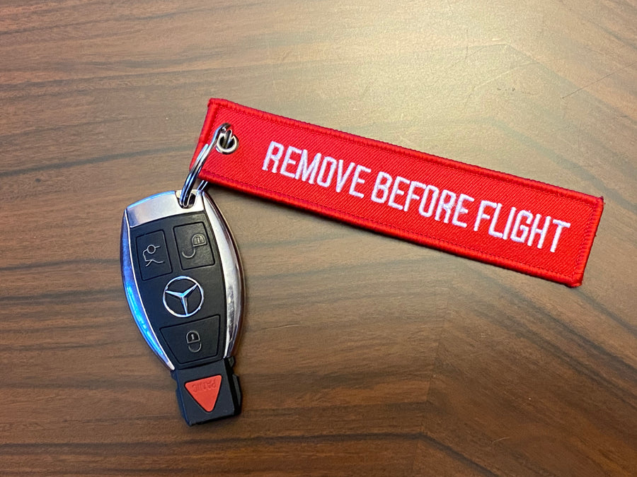 Remove Before Flight Key Embroidered Ring