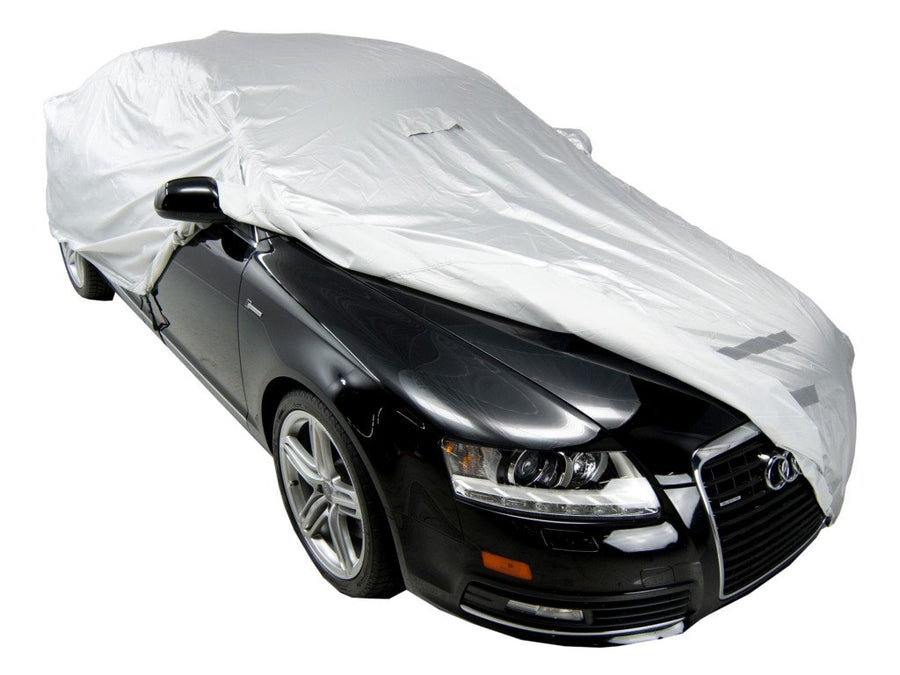 Outdoor and Indoor Select-Fit Car Cover Kit UV Reflecting Water Resistant and Washable. Includes 3 wind straps storage bag and lock