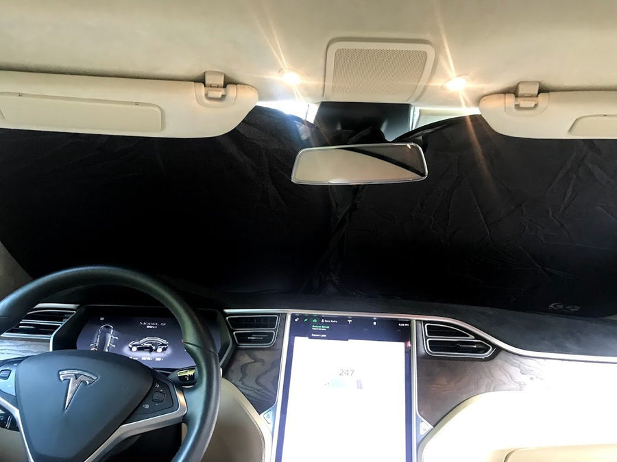 OC Sun Shade inside a Tesla Model S